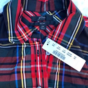 NWT J.CREW PETITE SLIM SHIRT IN STEWART TARTAN